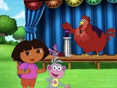 El espectáculo de magia del gran pollo rojo